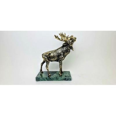 Skulptūrėlė iš žalvario „Briedis“ (20x25 cm), 62-03
