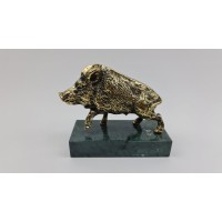 Skulptūrėlė iš žalvario „Šernas“ (16x13,5 cm), 62-091