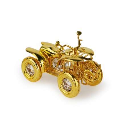 Skulptūrėlė "Keturratis" su SWAROVSKI krist., 122-0161