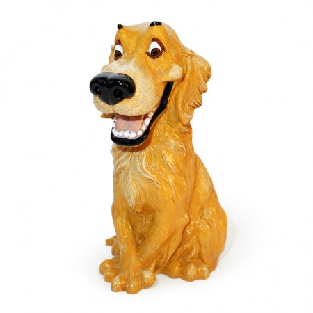Skulptūrėlė „Šuo auksaspalvis retriveris Toby“ (19x25 cm)