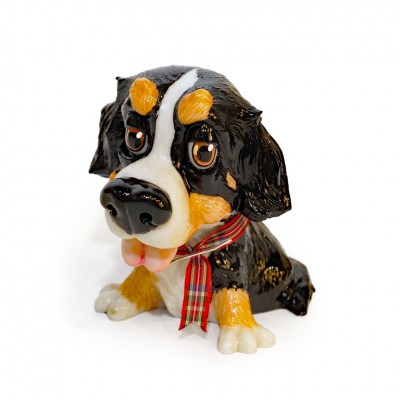 Skulptūrėlė „Šuo berno zenenhundas“ (12x12 cm)