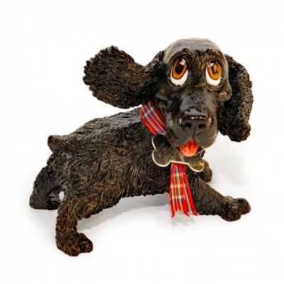 Skulptūrėlė „Šuo spanielis Jarvis“ (12x11 cm)
