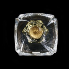 Krištolo saldaininė su žalvariu (14x10 cm), 66-030