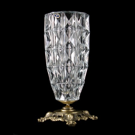 Krištolo vaza su žalvariu (34,5 cm), 6-1361