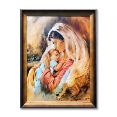 Paveikslas-reprodukcija „Marija su kūdikiu“, (35x45 cm)