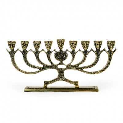 Žvakidė-menora iš žalvario (19x9 cm), 63-03