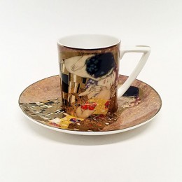 Puodelis espresso kavai „Bučinys“ Gustav Klimt