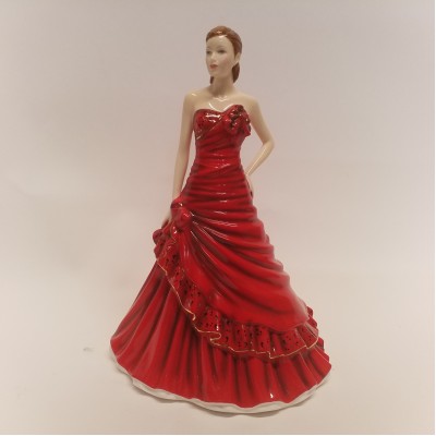 Statulėlė „Dama raudona suknele“