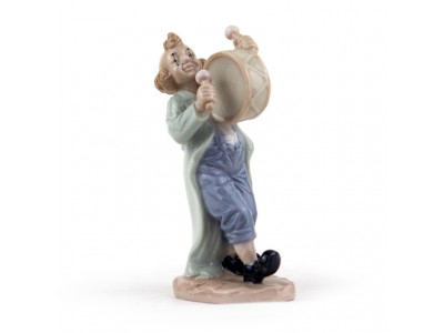 Skulptūrėlė „Klounas su būgnu“ (8x15 cm)