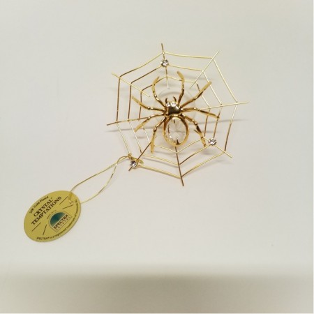 Voras ant voratinklio - suvenyras su Swarovski kristalais