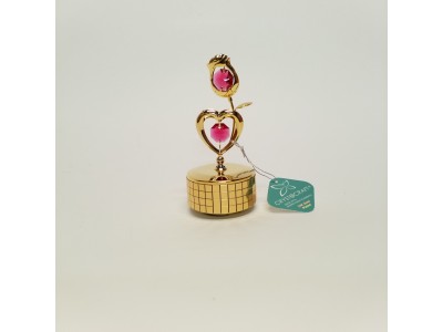 Grojanti skulptūrėlė su Swarovski kristalais „Širdis“