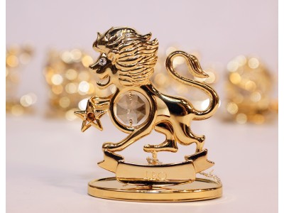 Liūtas - zodiako ženklas su Swarovski kristalu