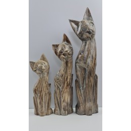 Skulptūrėlės „Kačių šeima“, 3 vnt., 17-56