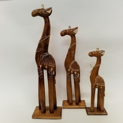 Skulptūrėlės „Žirafų šeima“, 3 vnt., 17-401-4