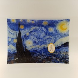 Dekoratyvinė lėkštė iš stiklo „Žvaigždėta naktis“ Vincent Van Gogh