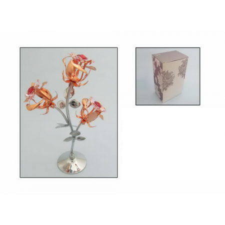 Rožių puokštė - suvenyras su Swarovski kristalais