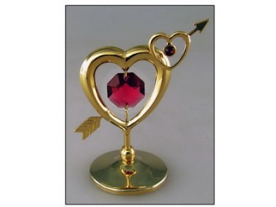 Skulptūrėlė su Swarovski kristalais „Širdis“
